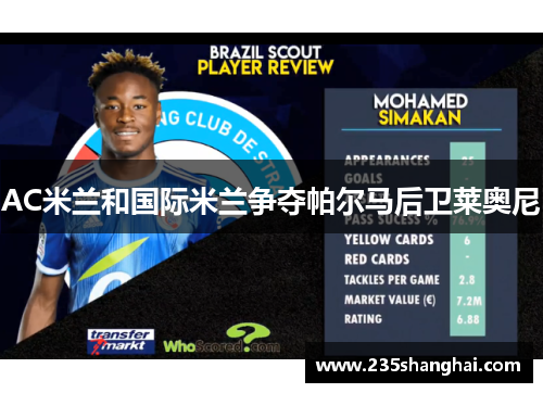 AC米兰和国际米兰争夺帕尔马后卫莱奥尼